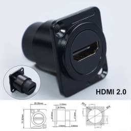 1Piece Type-C /USB 2.0 3.0 /RJ45 CAT6 /HDMI-Jack Socket Round/D Type Module Through Network Panel Mounting Electronic Connector
