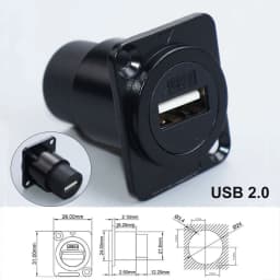 1Piece Type-C /USB 2.0 3.0 /RJ45 CAT6 /HDMI-Jack Socket Round/D Type Module Through Network Panel Mounting Electronic Connector