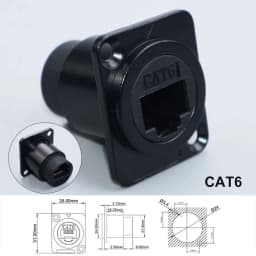 1Piece Type-C /USB 2.0 3.0 /RJ45 CAT6 /HDMI-Jack Socket Round/D Type Module Through Network Panel Mounting Electronic Connector