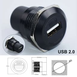 1Piece Type-C /USB 2.0 3.0 /RJ45 CAT6 /HDMI-Jack Socket Round/D Type Module Through Network Panel Mounting Electronic Connector