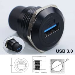 1Piece Type-C /USB 2.0 3.0 /RJ45 CAT6 /HDMI-Jack Socket Round/D Type Module Through Network Panel Mounting Electronic Connector