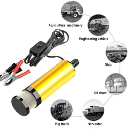38/51MM Electric Car Oil Pump 12L/min DC12V For Pumping Diesel Oil Water Fuel Transfer Pump Quality Motor Aluminum Alloy Shell