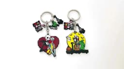 The Nightmare Before Christmas Keychain Sally Jack Skellington Halloween Keyrings Car Key Holder for Couple Gifts