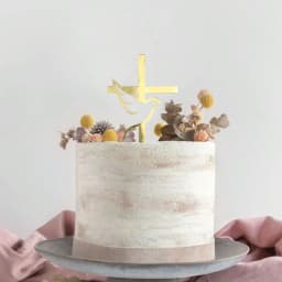 3pcs/6pcs Gold Acrylic Cross Cake Toppers Leaf Design Cake Picks for Baptism First Communion Party Decor Supplies