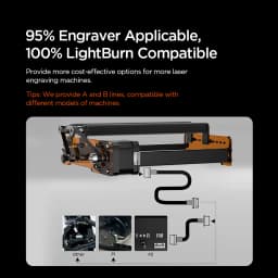 ACMER M3 Rotary Roller for 95% Laser Engraver Y-axis Roller 360° Rotating 6-164mm Engraving Diameter For Cylindrical Objects