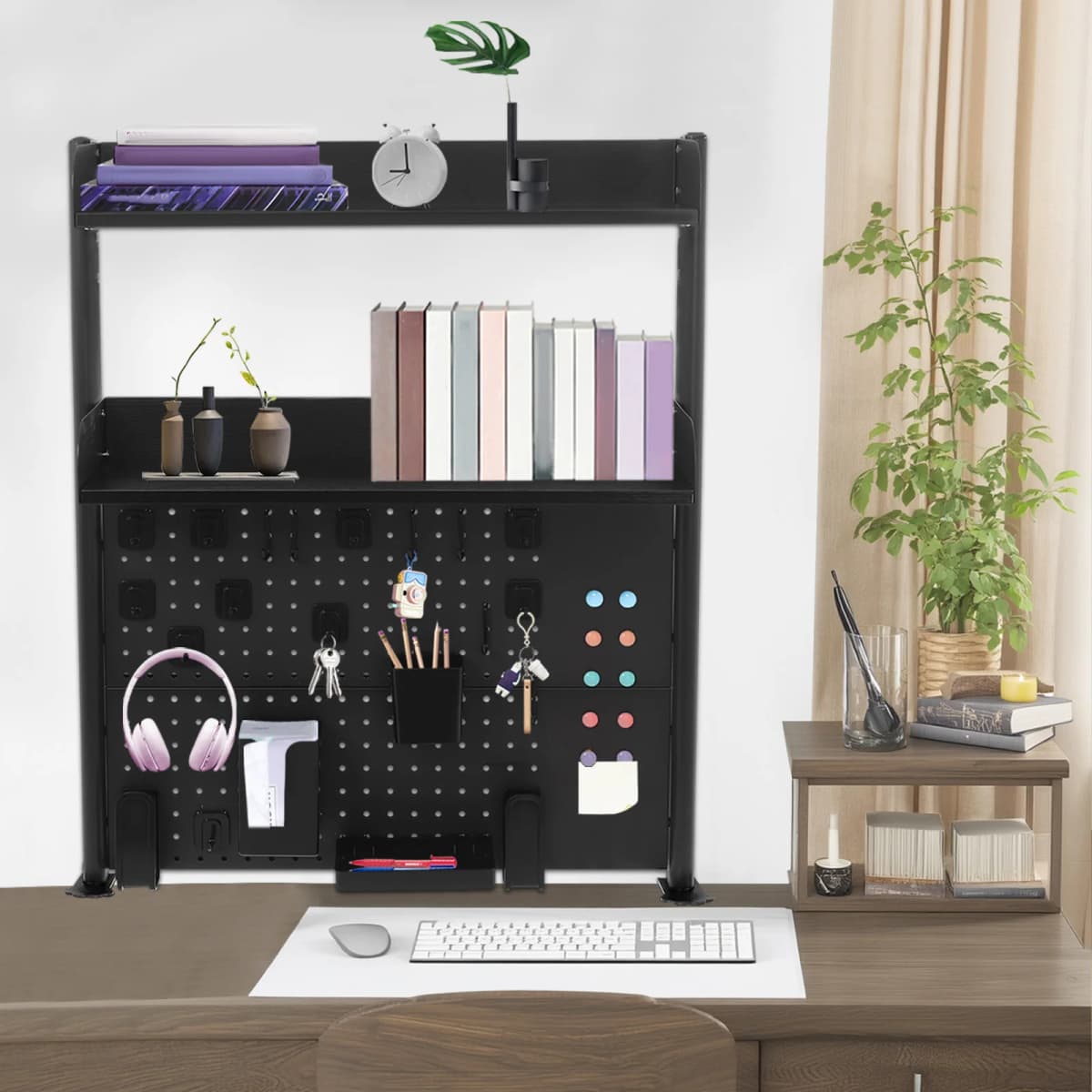 Desktop Bookshelf Multipurpose Clip-on Desk Organiser Countertop Clip-on Bookshelf