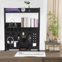 Desktop Bookshelf Multipurpose Clip-on Desk Organiser Countertop Clip-on Bookshelf