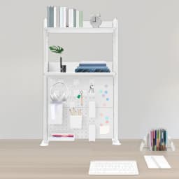 Desktop Bookshelf Multipurpose Clip-on Desk Organiser Countertop Clip-on Bookshelf