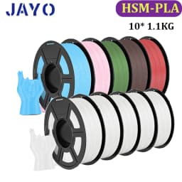 JAYO PLA Classic 10Rolls 3D Printer Filaments High Speed Matte PLA 1.75mm Maxi of 600mm/s no Bubble Free FDM for 3D Printing