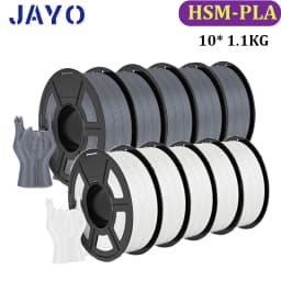 JAYO PLA Classic 10Rolls 3D Printer Filaments High Speed Matte PLA 1.75mm Maxi of 600mm/s no Bubble Free FDM for 3D Printing
