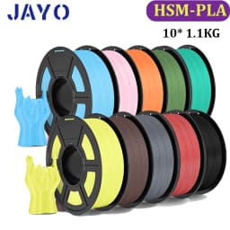 JAYO PLA Classic 10Rolls 3D Printer Filaments High Speed Matte PLA 1.75mm Maxi of 600mm/s no Bubble Free FDM for 3D Printing