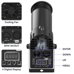 Datewink 2/4Pcs 30W RGBW LED Beam Pinspot Light Spot Lights DJ Disco Mirror Ball Stage Lighting Effect DMX For Party Wedding Bar