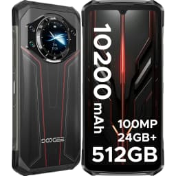 DOOGEE S119 Rugged Phone 1.32" Rear Display 6.72" 32GB(8+24) 512GB 100MP Main Camera 10200mAh Large Battery NFC Cellphone