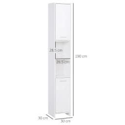HOMCOM Storage Cabinet For Bathroom Bedroom Freestanding w/Door Cupboard&Shelves