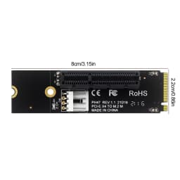 NGFF M.2 To PCI-E 4X SATA Power Riser Compatible with X1 X4 X8 X16 PCI-e Interface Convert Adapter Static Bag Packaging
