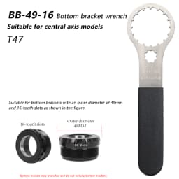 Bicycle Bottom Bracket Wrench Spanner Repair Tool 44-16/49-16/52-16/46-24/39-16/46-12/48-12/49-12/50-12/40.5-16T For DUB BSA T47