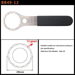 Bicycle Bottom Bracket Wrench Spanner Repair Tool 44-16/49-16/52-16/46-24/39-16/46-12/48-12/49-12/50-12/40.5-16T For DUB BSA T47