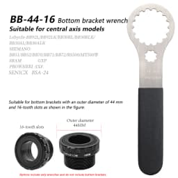 Bicycle Bottom Bracket Wrench Spanner Repair Tool 44-16/49-16/52-16/46-24/39-16/46-12/48-12/49-12/50-12/40.5-16T For DUB BSA T47