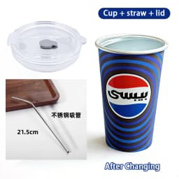 470ML Cold Discolored Aluminum Cup Cold Drink Cola Cup Cold Color Changing Drinking Cup Reusable Beer Mugs Collection Gifts