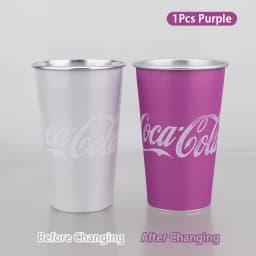470ML Cold Discolored Aluminum Cup Cold Drink Cola Cup Cold Color Changing Drinking Cup Reusable Beer Mugs Collection Gifts