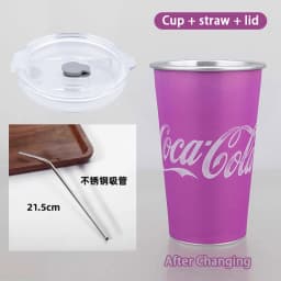470ML Cold Discolored Aluminum Cup Cold Drink Cola Cup Cold Color Changing Drinking Cup Reusable Beer Mugs Collection Gifts