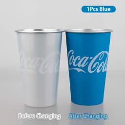 470ML Cold Discolored Aluminum Cup Cold Drink Cola Cup Cold Color Changing Drinking Cup Reusable Beer Mugs Collection Gifts