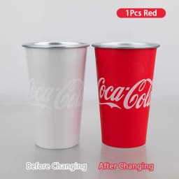 470ML Cold Discolored Aluminum Cup Cold Drink Cola Cup Cold Color Changing Drinking Cup Reusable Beer Mugs Collection Gifts