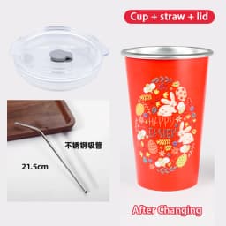 470ML Cold Discolored Aluminum Cup Cold Drink Cola Cup Cold Color Changing Drinking Cup Reusable Beer Mugs Collection Gifts