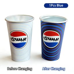 470ML Cold Discolored Aluminum Cup Cold Drink Cola Cup Cold Color Changing Drinking Cup Reusable Beer Mugs Collection Gifts