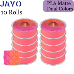 JAYO pla matte dual Color 10Rolls/Set 3D Filament 1.75mm ±0.02mm 3D Printer Filament New product, no bubbles 7 colors available