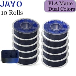 JAYO pla matte dual Color 10Rolls/Set 3D Filament 1.75mm ±0.02mm 3D Printer Filament New product, no bubbles 7 colors available
