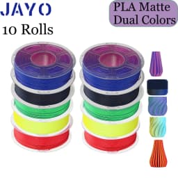 JAYO pla matte dual Color 10Rolls/Set 3D Filament 1.75mm ±0.02mm 3D Printer Filament New product, no bubbles 7 colors available
