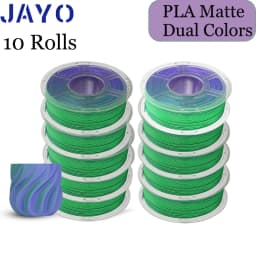 JAYO pla matte dual Color 10Rolls/Set 3D Filament 1.75mm ±0.02mm 3D Printer Filament New product, no bubbles 7 colors available