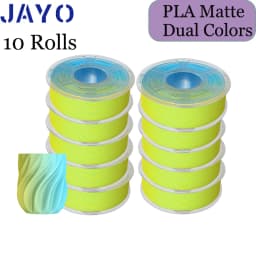 JAYO pla matte dual Color 10Rolls/Set 3D Filament 1.75mm ±0.02mm 3D Printer Filament New product, no bubbles 7 colors available