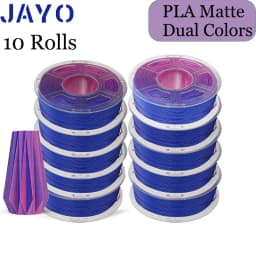 JAYO pla matte dual Color 10Rolls/Set 3D Filament 1.75mm ±0.02mm 3D Printer Filament New product, no bubbles 7 colors available