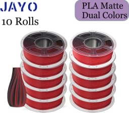 JAYO pla matte dual Color 10Rolls/Set 3D Filament 1.75mm ±0.02mm 3D Printer Filament New product, no bubbles 7 colors available