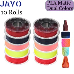 JAYO pla matte dual Color 10Rolls/Set 3D Filament 1.75mm ±0.02mm 3D Printer Filament New product, no bubbles 7 colors available