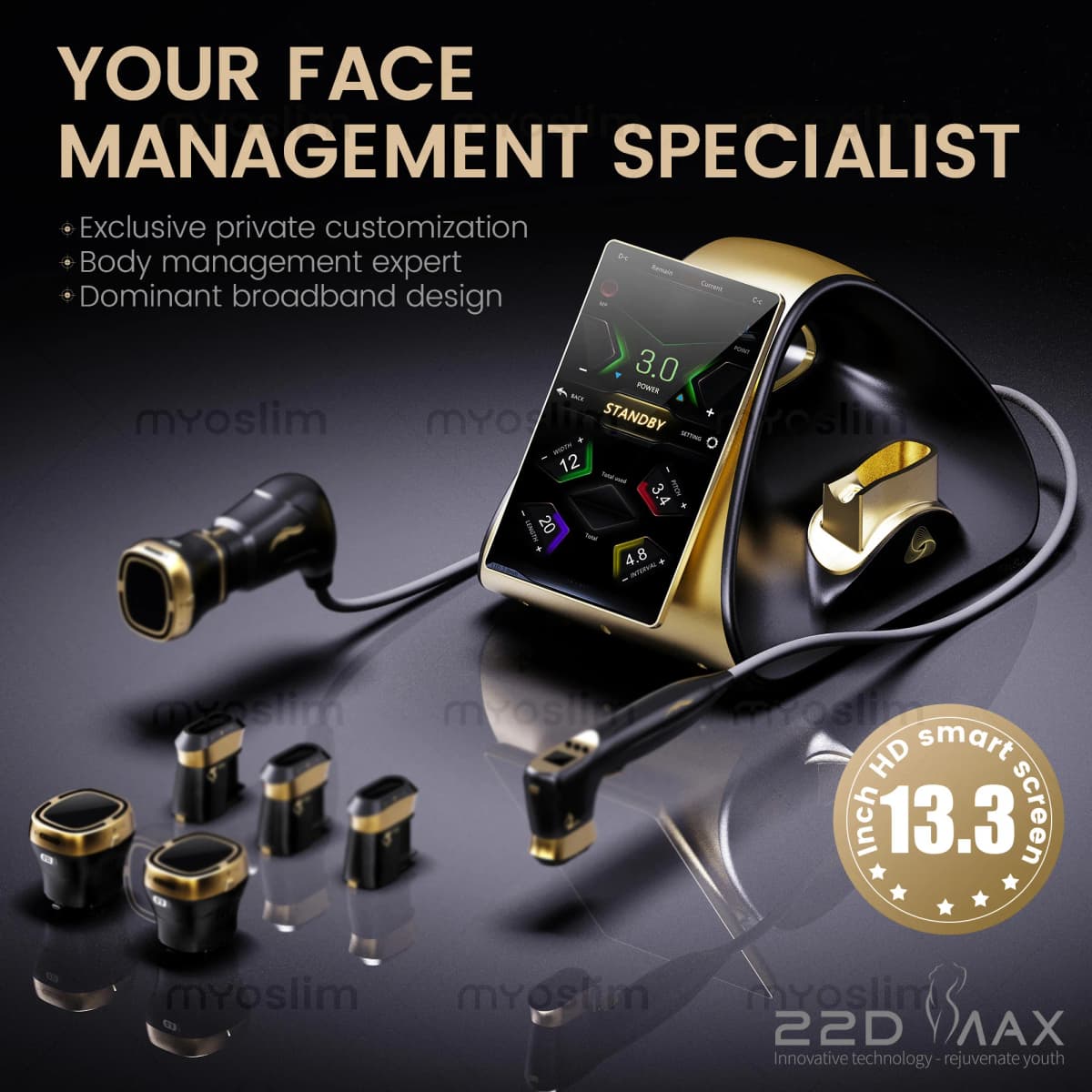 22D MAX HIFU Machine Professional Ultrasonic Lifting Equipment Face Tightening Slimming Fat Reduction Latest Anti-Aging Model
