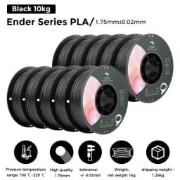5/10 PCS CREALITY 3D PLA Printer Filament 1.75mm 1KG 3D Printing Plastic Material Black/White For Ender Series Printer