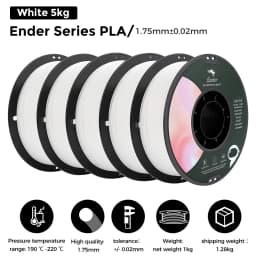 5/10 PCS CREALITY 3D PLA Printer Filament 1.75mm 1KG 3D Printing Plastic Material Black/White For Ender Series Printer