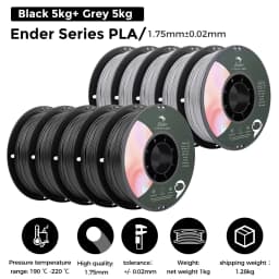 5/10 PCS CREALITY 3D PLA Printer Filament 1.75mm 1KG 3D Printing Plastic Material Black/White For Ender Series Printer