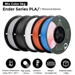 5/10 PCS CREALITY 3D PLA Printer Filament 1.75mm 1KG 3D Printing Plastic Material Black/White For Ender Series Printer