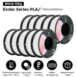 5/10 PCS CREALITY 3D PLA Printer Filament 1.75mm 1KG 3D Printing Plastic Material Black/White For Ender Series Printer