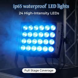 IP65 Waterproof 24x18W RGBWA UV 6in1 Outdoor Stage Light LED Square Par Light DJ DMX Disco Equipment Bar Dance Floor Lighting