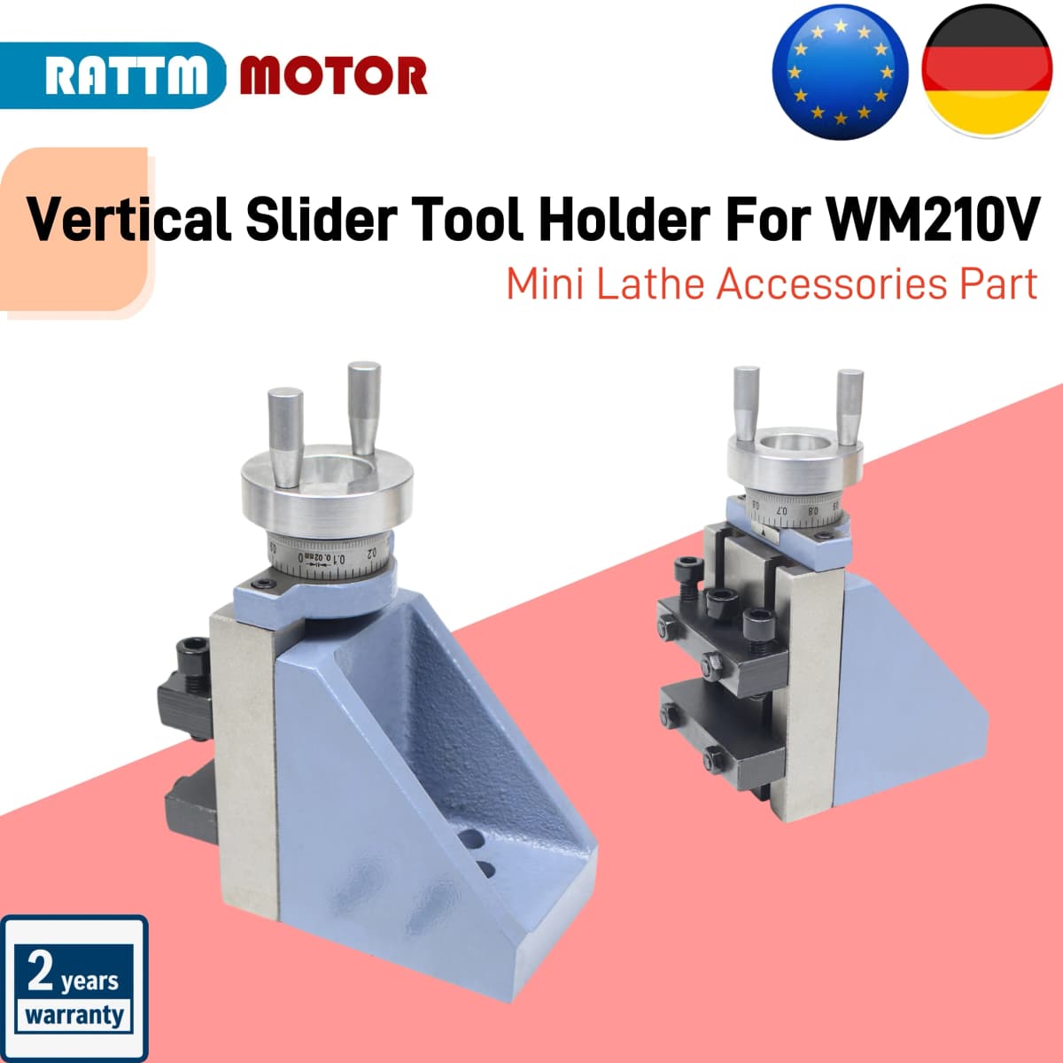 【EU Stock】Vertical Knife Holder Vertical Slider Tool Holder For WM210V CD 210V Milling Attachment Mini Lathe Accessories Part