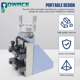 【EU Stock】Vertical Knife Holder Vertical Slider Tool Holder For WM210V CD 210V Milling Attachment Mini Lathe Accessories Part