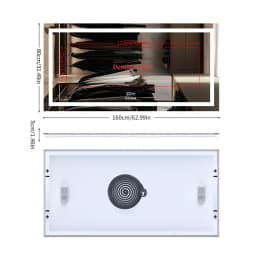 LUVODI Large Bluetooth Bathroom Mirror with LED Light Rectangle Anti-Fog Vanity Mirror with Bluetooth Speaker 3 Color Temperatur
