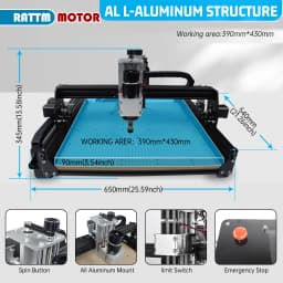 【EU/US/BR SHIP】CNC 4540 Plus 500W Spindle Cutting Machine MDF Table Worktop Metal Milling Engraving Machine 20W 40w Laser Module