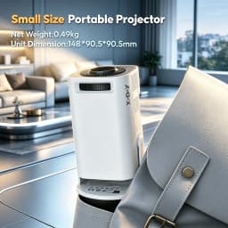 XGODY Mini 4K Projector, 720P Native 300 ANSI, Android 11 Short Throw Smart Projector WiFi 6 BT5.4, 180° Stand, Auto Keystone for Home Theater Bedroom Gift