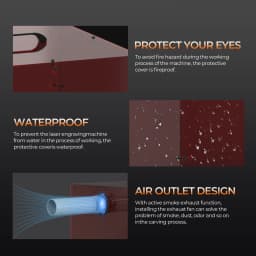 ACMER S1 Mini Laser Engrave Machine Enclosure Laser Protection Vent Fireproof and Dustproof Protective Cover For S1 2.5/3.5/6W